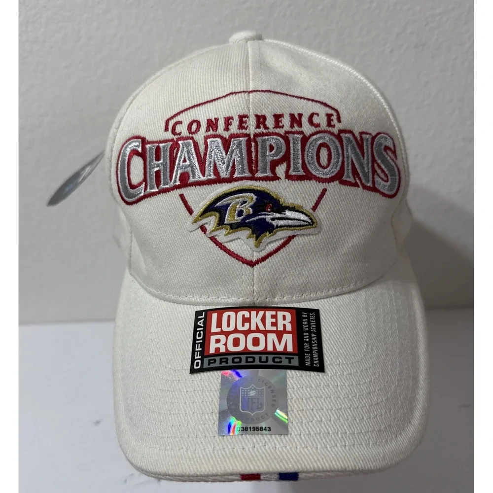 BALTIMORE RAVENS Football 2000 Conference Champions Super Bowl Hat With‎ Tags